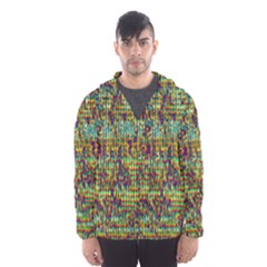 Multicolored Digital Grunge Print Hooded Wind Breaker (men) by dflcprintsclothing