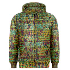 Multicolored Digital Grunge Print Men s Zipper Hoodie