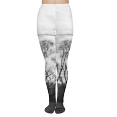 B&w Treescape Women s Tights by RoseanneJonesPhotography