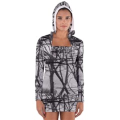 Tree Lines Women s Long Sleeve Hooded T-shirt