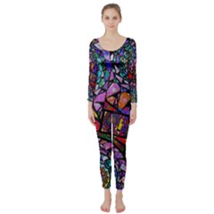 Fractal Stained Glass Long Sleeve Catsuit