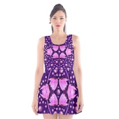 Magic Lotus In A Landscape Temple Of Love And Sun Scoop Neck Skater Dress by pepitasart