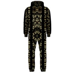 Vertical Stripes Tribal Print Hooded Jumpsuit (men)  by dflcprintsclothing