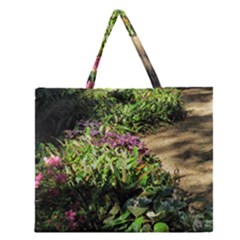 Shadowed ground cover Zipper Large Tote Bag