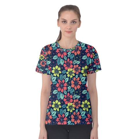 Tropical Flowers Women s Cotton Tee by olgart