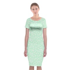 Mint Confetti Classic Short Sleeve Midi Dress by LisaGuenDesign
