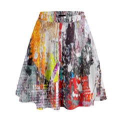 Abstract Graffiti High Waist Skirt by ArtistRoseanneJones
