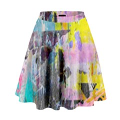 Graffiti Pop High Waist Skirt by ArtistRoseanneJones
