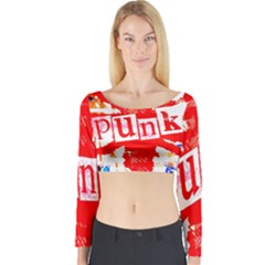 Punk Union Jack Long Sleeve Crop Top