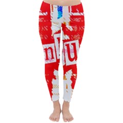 Punk Union Jack Winter Leggings  by ArtistRoseanneJones