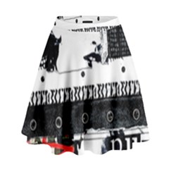 Punk Chick High Waist Skirt by ArtistRoseanneJones