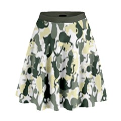 Camouflage 01 High Waist Skirt by Wanni