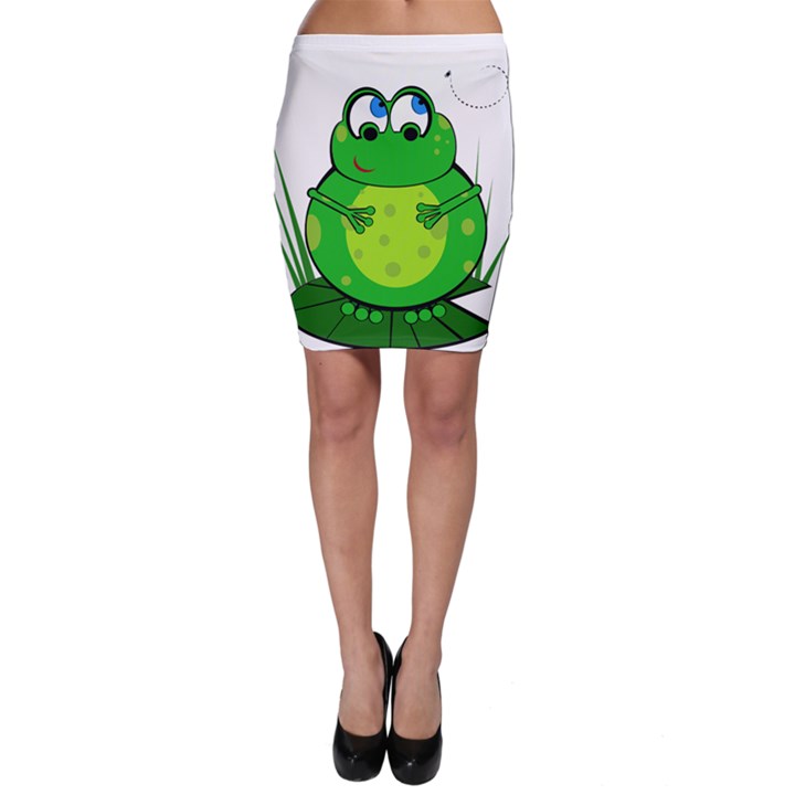 Green Frog Bodycon Skirt