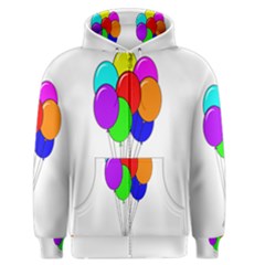 Colorful Balloons Men s Zipper Hoodie by Valentinaart