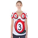 Billiard ball number 3 Short Sleeve Front Detail Top View1