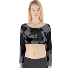 Decorative Elegant Design Long Sleeve Crop Top