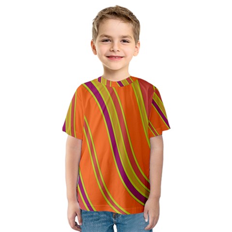 Orange Lines Kid s Sport Mesh Tee by Valentinaart