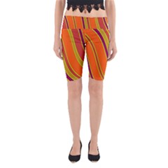 Orange Lines Yoga Cropped Leggings