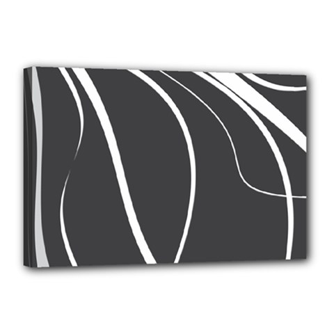 Black And White Elegant Design Canvas 18  X 12  by Valentinaart