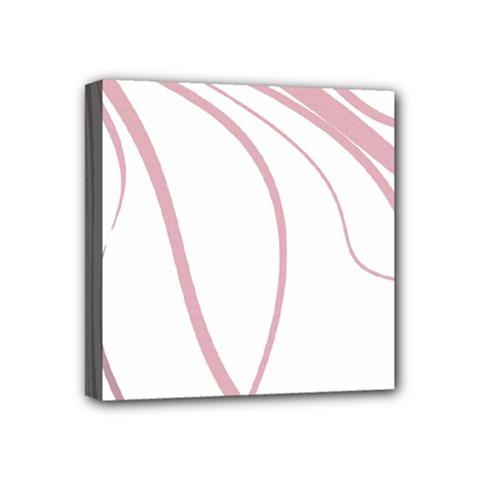 Pink Elegant Lines Mini Canvas 4  X 4  by Valentinaart
