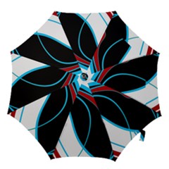 Blue, Red, Black And White Design Hook Handle Umbrellas (large)