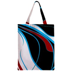Blue, Red, Black And White Design Zipper Classic Tote Bag by Valentinaart