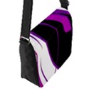 Purple Elegant Lines Flap Messenger Bag (S) View2