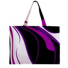 Purple Elegant Lines Zipper Mini Tote Bag by Valentinaart