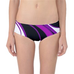 Purple Elegant Lines Classic Bikini Bottoms by Valentinaart