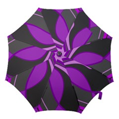 Purple Elegant Lines Hook Handle Umbrellas (medium) by Valentinaart