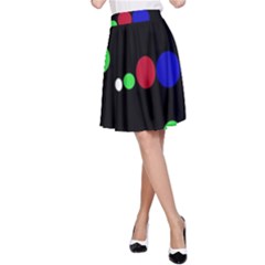 Colorful Dots A-line Skirt by Valentinaart