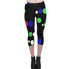 Colorful Dots Capri Leggings  by Valentinaart