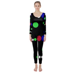 Colorful Dots Long Sleeve Catsuit by Valentinaart