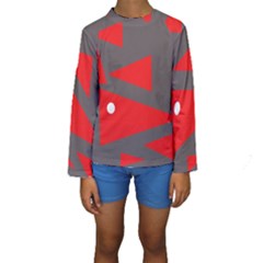 Decorative Abstraction Kid s Long Sleeve Swimwear