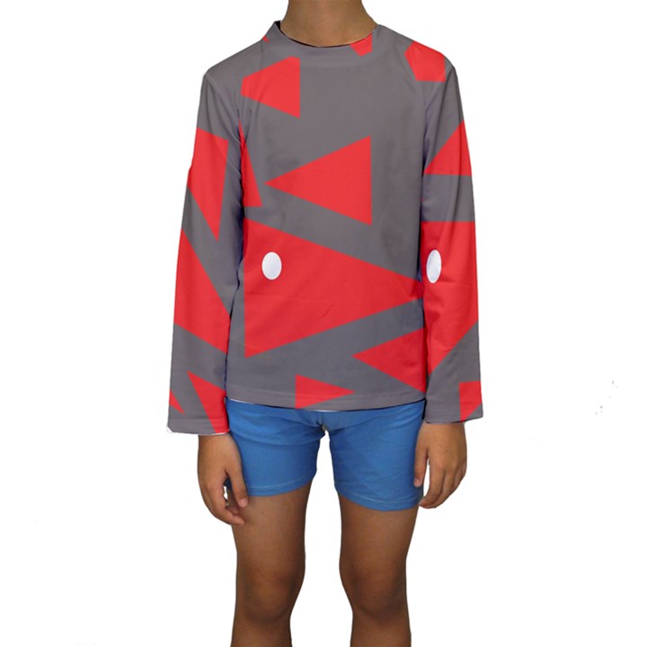 Decorative Abstraction Kid s Long Sleeve Swimwear