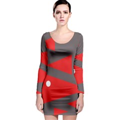 Decorative Abstraction Long Sleeve Bodycon Dress by Valentinaart