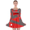 Decorative Abstraction Long Sleeve Skater Dress View1