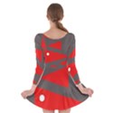 Decorative Abstraction Long Sleeve Skater Dress View2