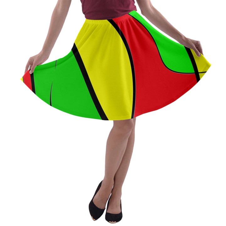 Colors Of Jamaica A-line Skater Skirt