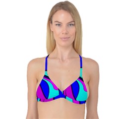 Purple And Blue Reversible Tri Bikini Top by Valentinaart