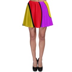 Colorful Lines Skater Skirt by Valentinaart