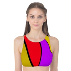 Colorful Lines Tank Bikini Top by Valentinaart