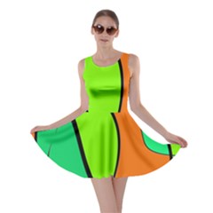 Green And Orange Skater Dress by Valentinaart