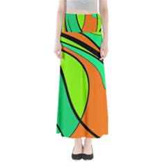 Green And Orange Maxi Skirts by Valentinaart