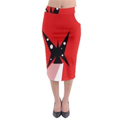 Black Butterfly  Midi Pencil Skirt by Valentinaart