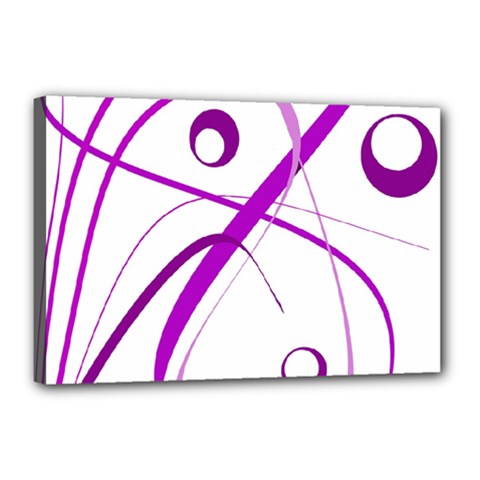 Purple Elegant Design Canvas 18  X 12  by Valentinaart