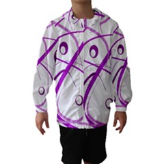 Purple Elegant Design Hooded Wind Breaker (kids) by Valentinaart