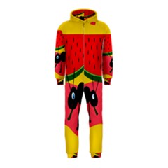 Ants And Watermelon  Hooded Jumpsuit (kids) by Valentinaart
