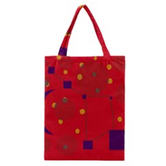 Red Abstract Sky Classic Tote Bag by Valentinaart