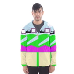 Abstract Landscape  Hooded Wind Breaker (men) by Valentinaart